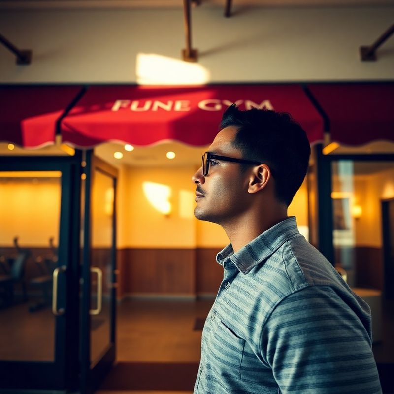 A member entering the Heritage Vaughn front door under the burgundy awning